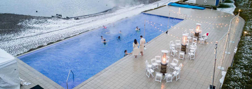 CDA winter hot tub