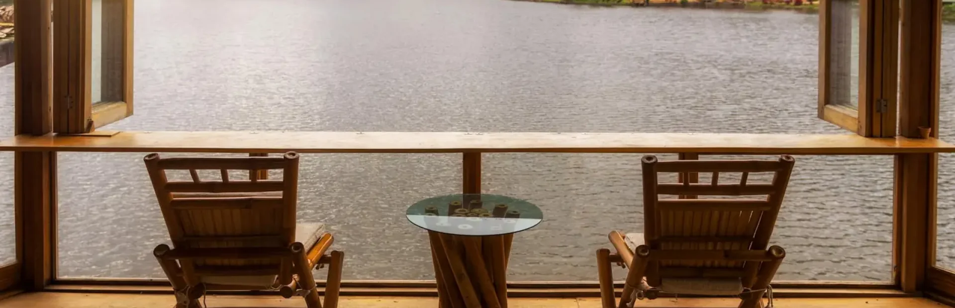 two chairs looking out to lake